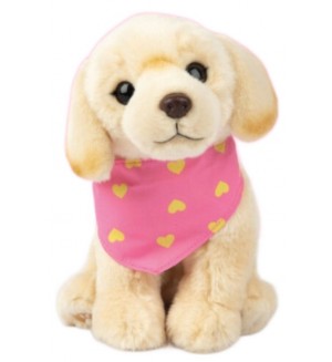 Плюшена играчка Studio Pets - Куче Лабрадор с кърпа, Щастливко, 23 cm