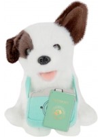 Плюшена играчка Studio Pets - Куче Муци с фотоапарат, 16 cm