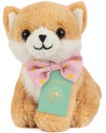 Плюшена играчка Studio Pets - Куче Помпон с куфарче, паспорт и стикери, 8 cm 