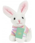 Плюшена играчка Studio Pets - Зайче БунБун с куфарче, паспорт и стикери, 8 cm 