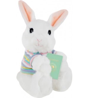 Плюшена играчка Studio Pets - Зайче с цветна блузка Бунбун, 16 cm 