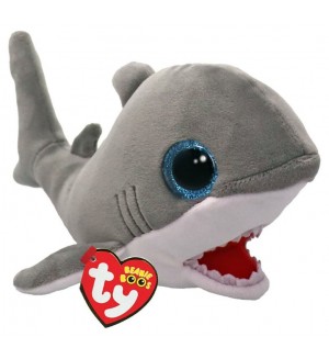 Плюшена играчка TY Toys Beanie Boos - Акула Finnegan, 15 cm