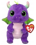 Плюшена играчка TY Toys Beanie Boos - Динозавър Daphne, лилав, 15 cm