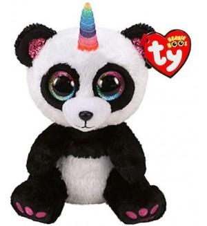 Плюшена играчка TY Toys Beanie Boos - Шарена панда с рог Paris, 15 cm