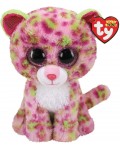 Плюшена играчка TY Toys - Леопард Lainey, розов, 24 cm