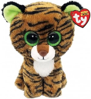 Плюшена играчка TY Toys - Тигър Tiggy, кафяв, 15 cm