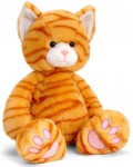 Плюшена играчка за гушкане Keel toys - Коте, рижаво, 18 cm