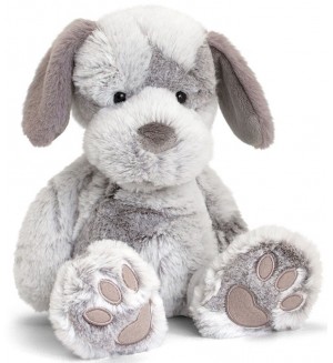 Плюшена играчка за гушкане Keel toys - Кученце, сиво, 18 cm Плюшена играчка за гушкане Keel toys - Кученце, сиво, 18 cm