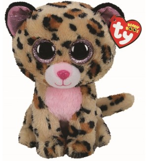 Плюшена ирачка TY Toys - Леопард Livvie, 24 cm