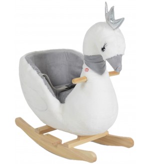 Плюшена люлка със столче Moni Toys - Swan