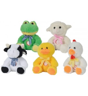 Плюшени играчки Nicotoy - Животни със звук, 15 cm, асортимент