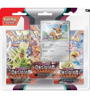 Pokemon TCG: Scarlet & Violet 3 Obsidian Flames 3 Pack Blister - Eevee