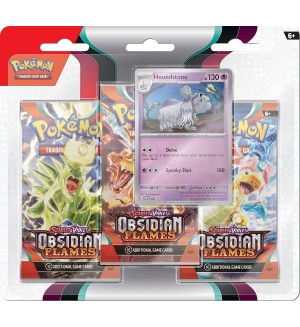 Pokemon TCG: Scarlet & Violet 3 Obsidian Flames 3 Pack Blister - Houndstone