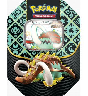 Pokemon TCG: Scarlet & Violet 4.5 Paldean Fates Tin - Shiny Great Tusk ex