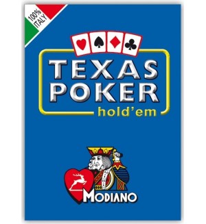 Покер карти Texas Hold’em Poker Modiano - син гръб