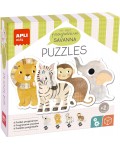 Прогресивни пъзели 4 в 1 Apli Kids - Савана