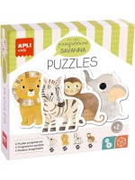 Прогресивни пъзели 4 в 1 Apli Kids - Савана