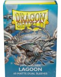 Протектори за карти Dragon Shield Dual Sleeves - Small Matte Lagoon (60 бр.)