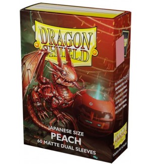 Протектори за карти Dragon Shield Dual Sleeves - Small Matte Peach (60 бр.)