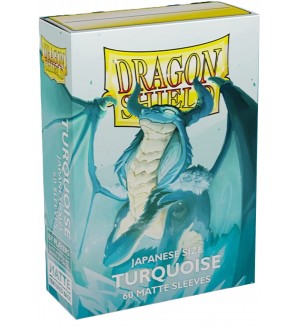 Протектори за карти Dragon Shield Sleeves - Small Matte Turquoise (60 бр.)
