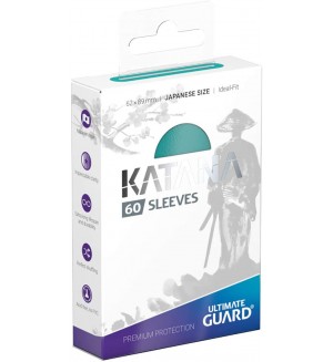 Протектори за карти Ultimate Guard Katana Sleeves Japanese Size - Turquoise (60 бр.)