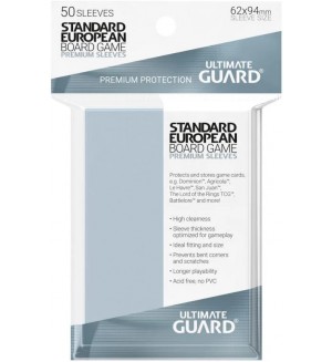 Протектори за карти Ultimate Guard Premium Soft Sleeves Standard European (50 бр.)