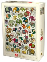 Пъзел Deico Games от 1000 части - Слончета