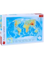 Пъзел Trefl от 1000 части - Физическа карта на света