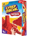 Пясък за игра Пясъчко - Червен, 1 kg