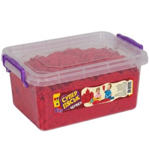 Пясък за игра Пясъчко - Червен, 5 kg