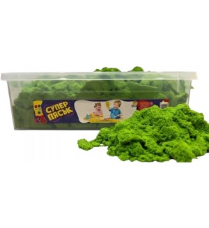 Пясък за игра Пясъчко - Зелен, 2 kg