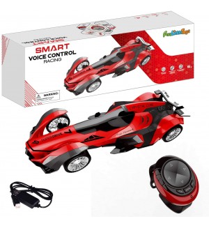 Радиоуправляема количка Rocket E Car - С гласови команди, червена