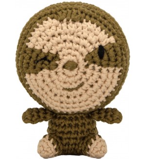 Ръчно плетена играчка Wild Planet - Ленивец, 12 cm