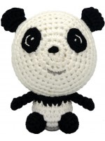 Ръчно плетена играчка Wild Planet - Панда, 12 cm