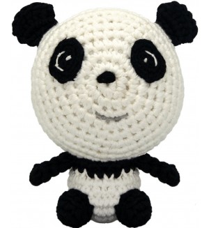 Ръчно плетена играчка Wild Planet - Панда, 12 cm