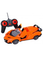 Радиоуправляем състезателен автомобил Crazon - Със светлини, оранжев, 1:24