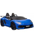 Радиоуправляемa акумулаторна кола Lamborghini - Aventador 2025, 24V/7AH, 600W, 2.4 GHz, синя