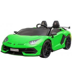 Радиоуправляемa акумулаторна кола Lamborghini - Aventador 2025, 24V/7AH, 600W, 2.4 GHz, зелена
