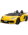 Радиоуправляемa акумулаторна кола Lamborghini - Aventador 2025, 24V/7AH, 600W, 2.4 GHz, жълта