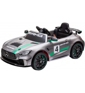 Радиоуправляема акумулаторна кола Mercedes - GT4 EVO, 12V/7Ah, 2.4 GHz, сива