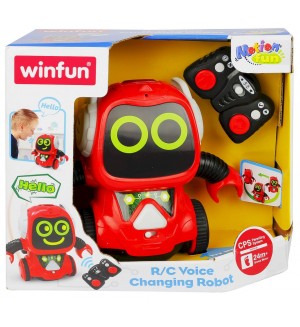 Радиоуправляема играчка WinFun - Робот, с функция за запис/възпроизвеждане на глас