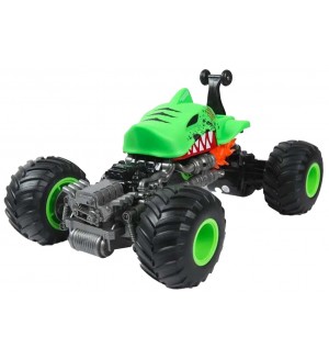 Радиоуправляема кола Crazon - Off-Road, с въртящи се предни колела, 1:16, зеленa