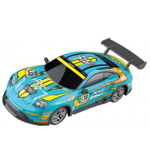 Радиоуправляема кола HKTEC - Racing, светеща, 1:16, синя