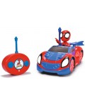 Радиоуправляема кола Jada toys Disney - Кабриолет Роудстър с фигурка Спайди, 1:24