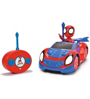 Радиоуправляема кола Jada toys Disney - Кабриолет Роудстър с фигурка Спайди, 1:24
