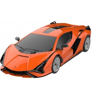 Радиоуправляема кола Rastar - Lamborghini Sian, 1:24, оранжева Радиоуправляема кола Rastar - Lamborghini Sian, 1:24, оранжева