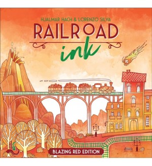 Настолна игра Railroad Ink - Blazing Red Edition