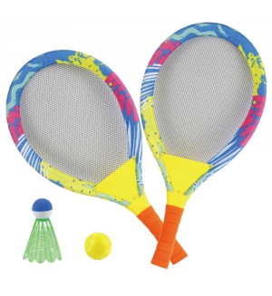 Ракети за плажен тенис 2 в 1 Plastica - С топче и перце