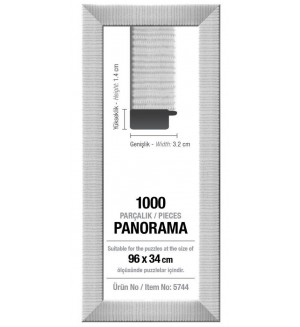 Рамка за панорамен пъзел Art Puzzle - Бяла, за 1000 части