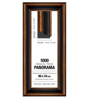 Рамка за панорамен пъзел Art Puzzle - Кафява, за 1000 части